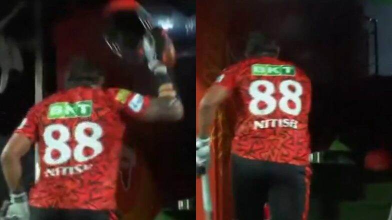 Nitish Kumar Reddy Throws His Helmet in Anger After Being Dismissed During SRH vs LSG IPL 2025 Match, Video Goes Viral