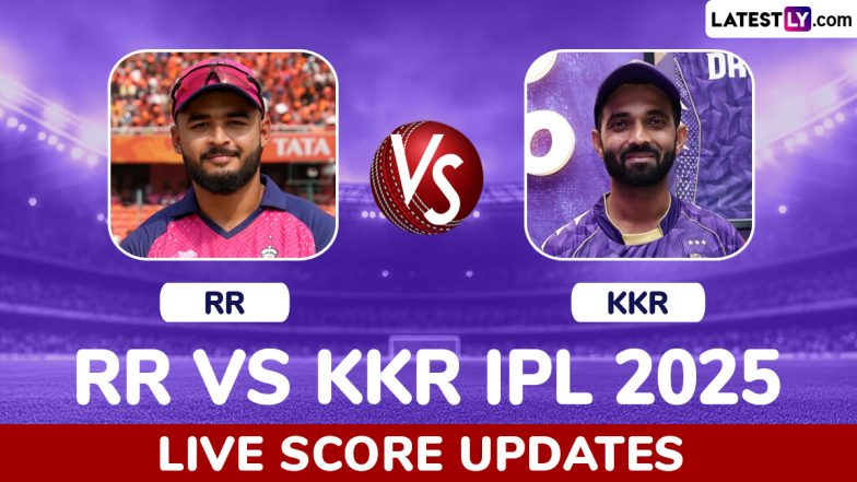 KKR Win By Eight Wickets | RR vs KKR IPL 2025 Highlights: Quinton de Kock Shines, Varun Chakaravarthy Leads Stellar Bowling Effort as Defending Champions Clinch First Win