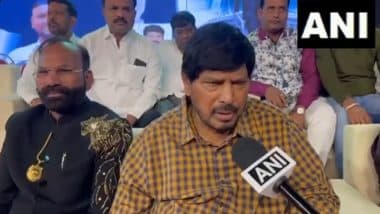 ‘Marathas Get Reservation Under EWS Category’: Union Minister Ramdas Athawale Responds to AIMIM Chief Asaduddin Owaisi’s Remarks (Watch Video)