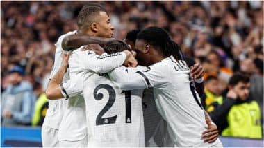 Real Madrid 2–1 Atletico Madrid, UEFA Champions League 2024–25 Round of 16: Rodrygo, Brahim Diaz on Target As Los Blancos Secure Win in Madrid Derby