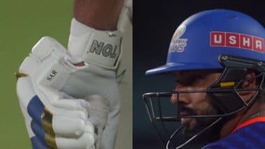 Rohit Sharma Spotted With 'SAR' Written on His Batting Gloves Ahead of CSK vs MI IPL 2025 Match, Fans Say It Stands for 'Samaira, Ahaan and Ritika' (Watch Video)