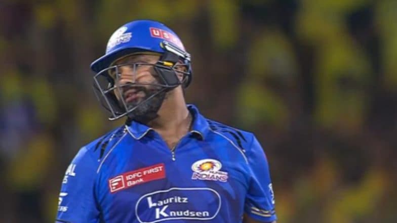 Rohit Sharma Equals Dinesh Karthik and Glenn Maxwell슬롯사이트s Unwanted Record of Most Ducks in Indian Premier League During CSK vs MI IPL 2025 Match