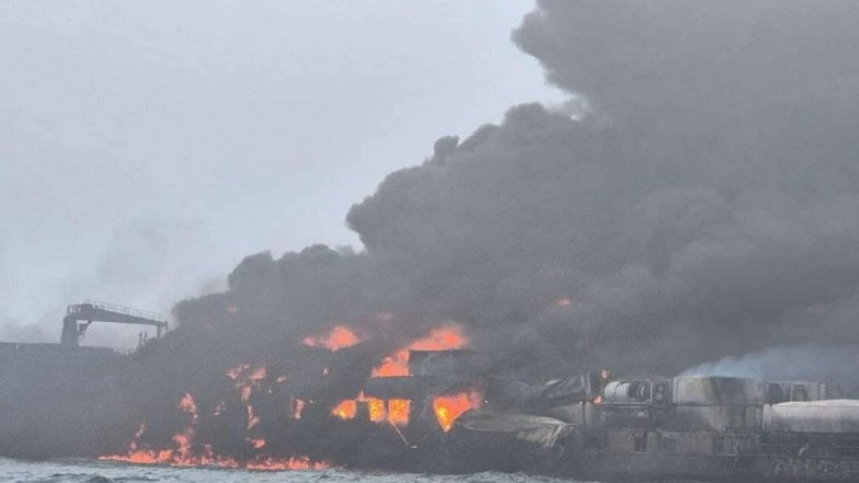 Oil Tanker Collides With Cargo Ship in North Sea