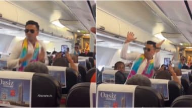 SpiceJet Cabin Crew Celebrates Holi 2025 by Dancing on Bollywood Song ‘Balam Pichkari’ Inside the Flight, Internet Is Not Impressed (Watch Video)