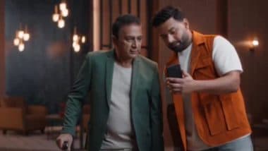 STUPID, STUPID, STUPID! Rishabh Pant Performs Mimicry of Sunil Gavaskar in Goibibo’s Fun Campaign Advertisement Featuring Legendary Cricketer (Watch Video)