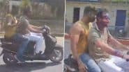 Holi 2025: RJD Leader Tej Pratap Yadav Rides Scooter Without Helmet While Celebrating Holi in Patna, Video Surfaces