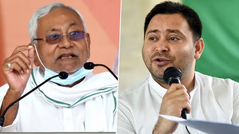 Tejashwi Yadav Slams Bihar CM Nitish Kumar for Targeting Former Chief Minister Rabri Devi in Legislative Council (Watch Video)