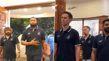 Trent Boult, Deepak Chahar, Will Jacks and Other Mumbai Indians Cricketers Attend DC-W vs MI-W WPL 2025 Final at Brabourne Stadium (Watch Video)