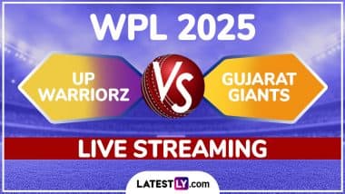 UP Warriorz vs Gujarat Giants WPL 2025 Free Live Streaming Online: Watch TV Telecast of UPW-W vs GG-W Women's Premier League T20 Cricket Match on Star Sports and JioHotstar Online