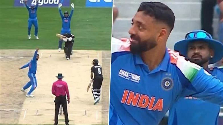 Varun Chakaravarthy Traps Will Young LBW, Provides India With the Breakthrough During IND vs NZ ICC Champions Trophy 2025 Final (Watch Video)