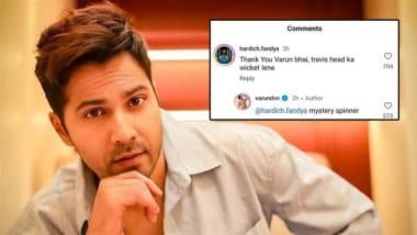 'Mystery Spinner' Varun Dhawan Thanks Fans As They Praise Him For Dismissing Travis Head Instead of Varun Chakaravarthy During IND vs AUS ICC Champions Trophy 2025 Match