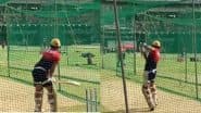 Virat Kohli Sweats Out Hard in Nets During RCB Unbox Event in Bengaluru Ahead of IPL 2025 Opener Against Kolkata Knight Riders (Watch Video)