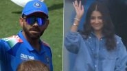 Virat Kohli, Anushka Sharma Wave at Each Other During IND vs NZ ICC Champions Trophy Final, Couple's Adorable Moment Goes Viral (See Pic and Video)