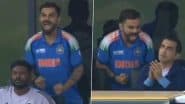 Virat Kohli, Gautam Gambhir Celebrate On the Team India Dressing Room Balcony After Men in Blue Enter ICC Champions Trophy 2025 Final With 4-Wicket Victory Over Australia (Watch Video)