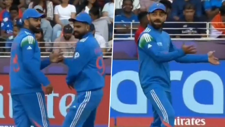 Virat Kohli Teases Shreyas Iyer As He Loses the Sight of the Ball While Fielding During IND vs NZ ICC Champions Trophy 2025 Match (Watch Video)