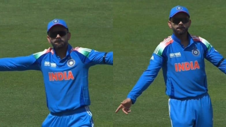 Virat Kohli Brings Out His Bhangra Dance Moves While Celebrating Cooper Connolly's Wicket in IND vs AUS ICC Champions Trophy 2025 Semi-Final (Watch Video)