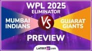 MI-W vs GG-W WPL 2025 Eliminator Preview: Likely Playing XIs, Key Battles, H2H and More About Mumbai Indians vs Gujarat Giants Women's Premier League Play-Off Match in Mumbai