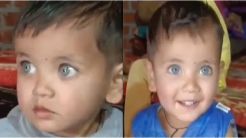 Hazel, Green, Blue and Grey: Meet Ansh, a Toddler From Bulandshahr, Uttar Pradesh, Whose Eye Colour Changes To Match His Dress Aesthetics! Viral Video Fascinates the Internet (Watch)