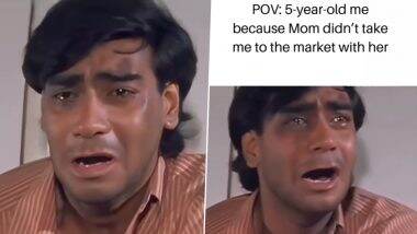 Ajay Devgn Crying Meme Template for Free Download Online: Old Movie Scene of the Actor Hysterically Crying Sparks Funny Memes, Hilarious Instagram Reels, Jokes and Images