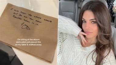 ‘Most Beautiful Woman,’ Pilot’s Heartwarming Note on a Napkin for Passenger Goes Viral – a Surprising Gesture Takes Social Media by Storm