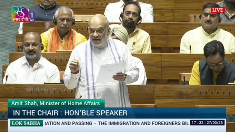 Immigration Bill Passed in LS: Shah Asserts India Is Not a ‘Dharamshala’, Security Is Top Priority
