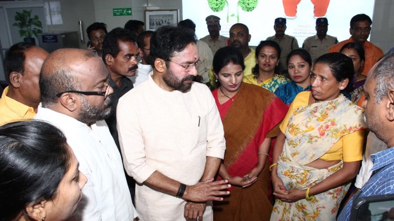 Kishan Reddy Meets Woman Who Jumped off Train to Escape Rape Bid, Assures Help