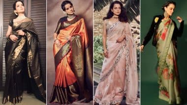 Happy Birthday Kangana Ranaut: 7 Best Saree Looks of the Actress to Check Out