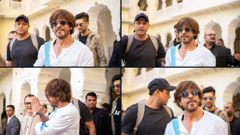 IIFA 2025: King Khan Touches Down in Pink City, Greets Fans with Waves and Kisses