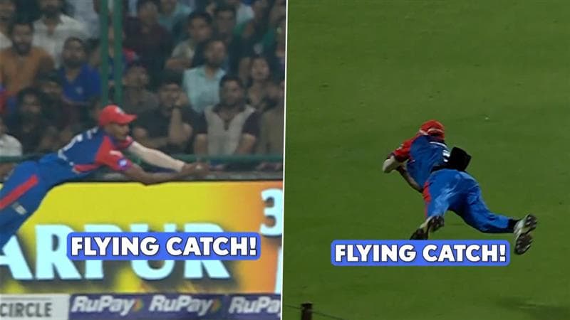 Dushmantha Chameera Catch Video: Watch Delhi Capitals Cricketer Take A Stunning Diving Grab to Dismiss Anukul Roy During DC vs KKR IPL 2025 Match