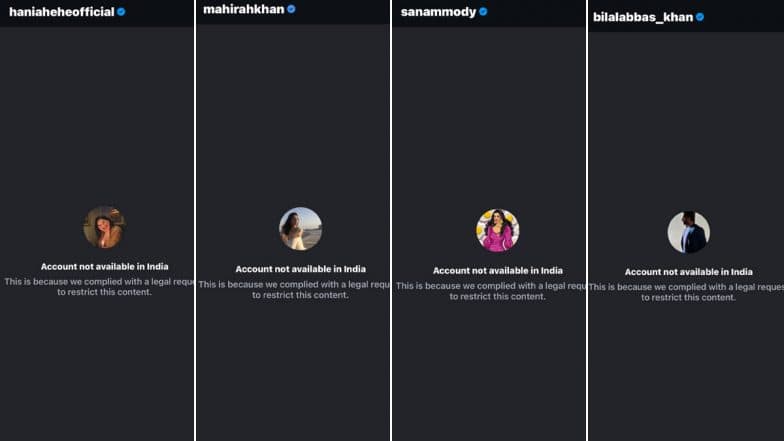 India Bans Instagram Accounts of Several Pakistani Actors Including Hania Aamir and Mahira Khan Days After Pahalgam Terror Attack