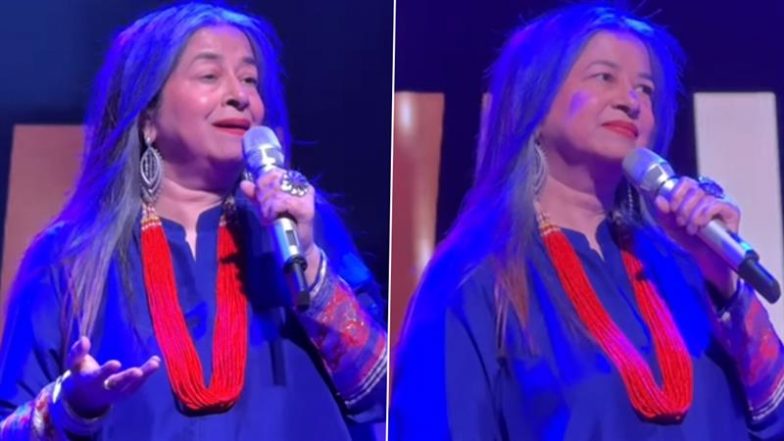Rekha Bhardwaj Stops Performance Mid-Song After Loud Fireworks Disrupt Her Bhopal Concert; Netizens Laud Singer for Maintaining Her Calm in Viral Video – WATCH