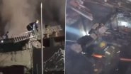 Lucknow Fire: Blaze Erupts Near Hazratganj Metro Station in Uttar Pradesh, 2 Rescued; Video Shows Black Smoke Emanating
