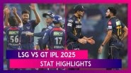 LSG vs GT IPL 2025 Stat Highlights: Nicholas Pooran, Aiden Markram Fifties Help Lucknow Super Giants Extend Winning Run