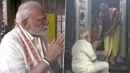PM Narendra Modi Offers Prayers at Ramanthanswamy Temple in Tamil Nadu After Inaugurating New Pamban Rail Bridge in Rameswaram (Watch Video)