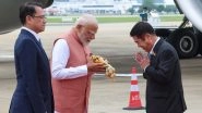 PM Modi Thailand Visit: Prime Minister Narendra Modi Arrives in Bangkok To Attend 6th BIMSTEC Summit, Gets Warm Welcome From Indian Diaspora (See Pics)