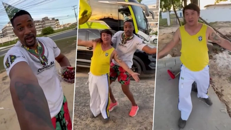 Jackie Chan 71st Birthday: Hollywood Star Will Smith Celebrates Chinese Superstar&rsquo;s Birthday With Balloons, Poppers and Cupcake