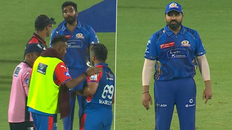 Watch Rohit Sharma’s ‘Crazy Reaction’ to Karun Nair-Jasprit Bumrah Heated Spat, Netizens Say Ex-MI Skipper Never Disappoints