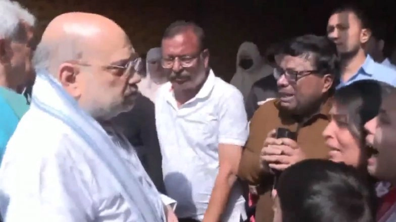 Amit Shah Meets Victims of Pahalgam Terror Attack, Visits Ground Zero