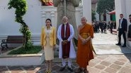 PM Narendra Modi, Thailand Counterpart Paetongtarn Shinawatra Visit Wat Pho, Pay Homage to Reclining Buddha (See Pics)