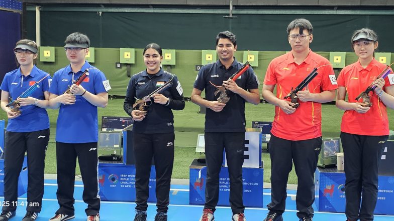 ISSF World Cup 2025: Suruchi Singh, Saurabh Chaudhary Pair Strike Gold Medal as a Shooting Team in Lima