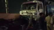 Ayodhya Road Accident: 1 Dead, 5 Injured After High-Speed Dumper Crashes Into Several Vehicles at Lata Mangeshkar Chowk (Watch Video)