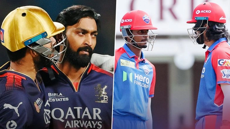 How to Watch RCB vs DC IPL 2025 Free Live Streaming Online on JioHotstar? Get TV Telecast Details of Royal Challengers Bengaluru vs Delhi Capitals Indian Premier League Match