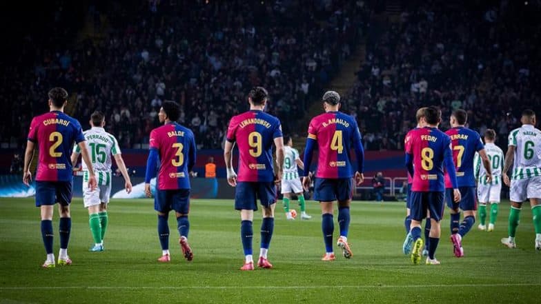 Barcelona 1–1 Real Betis La Liga 2024–25: Los Beticos Frustrate League Leaders As Barca Drop Two Points at Home