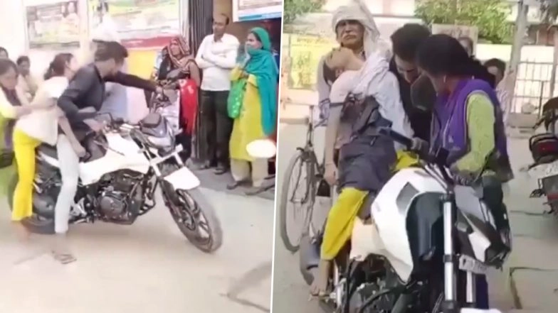 Auraiya: Man Carries Sister’s Body on Bike After Allegedly Being Denied Ambulance at Government Hospital in Uttar Pradesh (Disturbing Video)