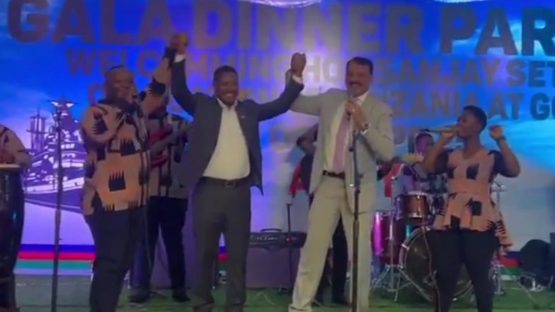 Navy Chief Dinesh Tripathi’s Song Performance With Tanzanian Official Wins Hearts