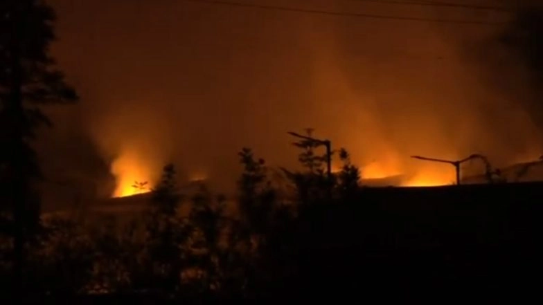 Nagpur MIDC Fire: Blaze Erupts at Aluminium Foil Manufacturing Company in Umred MIDC in Maharashtra (Watch Video)