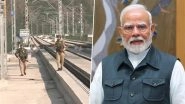 Jammu and Kashmir: Security Beefed Up at Udhampur-Srinagar-Baramulla Rail Link in Reasi; PM Narendra Modi To Inaugurate Project on April 19 (Watch Video)