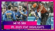 MI vs SRH IPL 2025 Stat Highlights: Will Jacks&rsquo; All-Round Show Help Mumbai Indians to Consecutive Victories