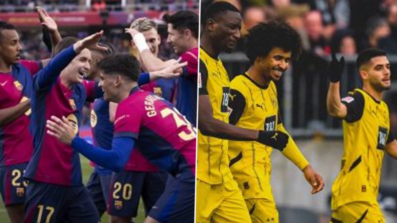 Barcelona vs Borussia Dortmund Lineups: Check Predicted Starting XIs For UEFA Champions League 2024-25 Quarter Final Match at Estadi Olímpic Lluís Companys