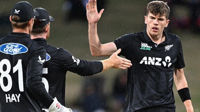 NZ vs PAK 2nd ODI 2025: Ben Sears’ Five-Wicket Haul Helps New Zealand Beat Pakistan by 84 Runs, Securing 2–0 Lead in Three-Match Series